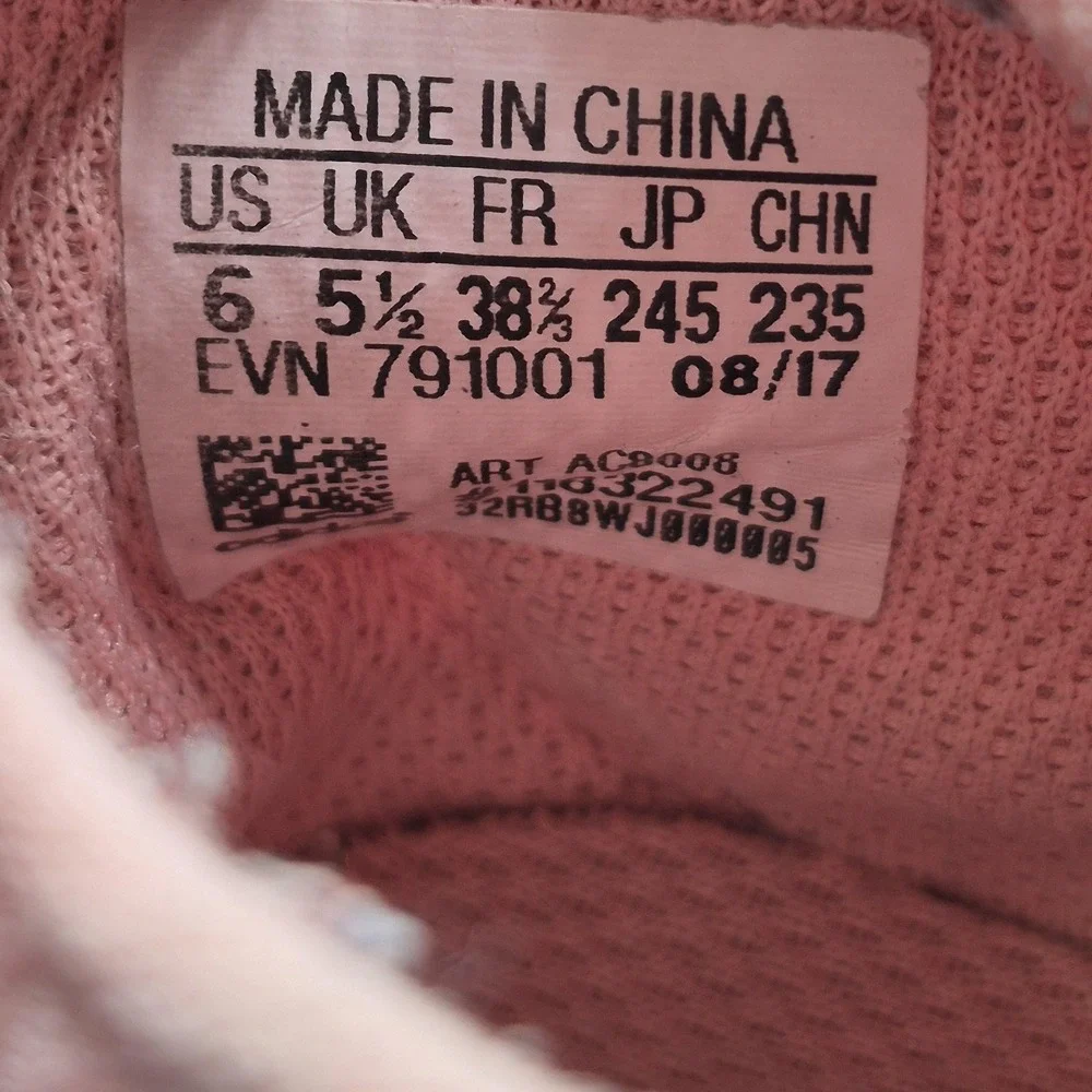 Adidas Originals Tubular Rise‎ Shoes Mens Size 6 Pink Knit Lace Up Casual AC8008